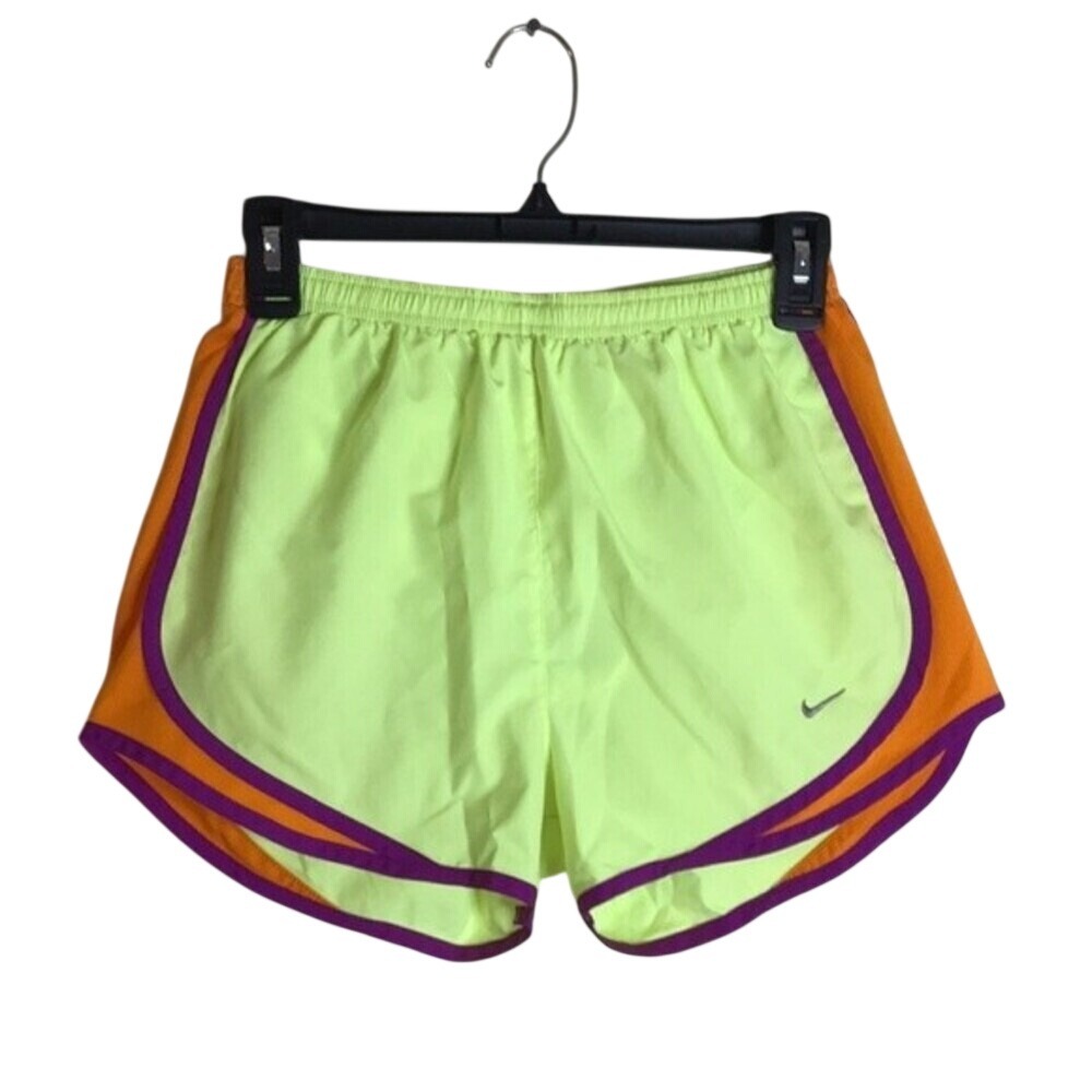 Nike dri fit ladies colorful athletic working out gym runnings shorts size small